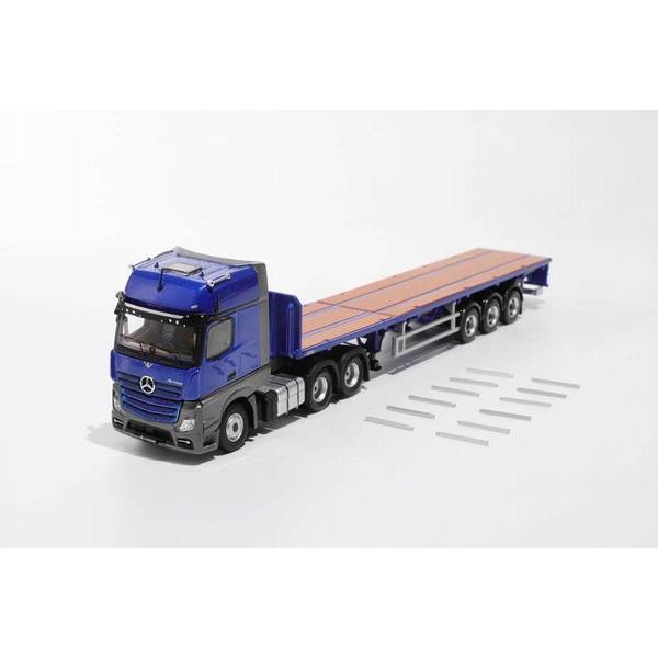 1/64 メルセデス・ベンツ アクトロス ギガスペース 6x2 左ハンドル仕様 ブルー 完成品ミニカー KS088/KS101-497