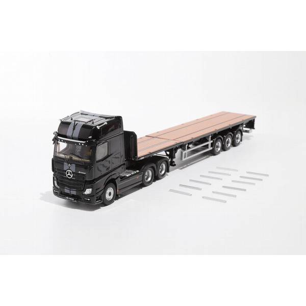 1/64 メルセデス・ベンツ アクトロス ギガスペース 6x2 左ハンドル仕様 ブラック 完成品ミニカー KS088/KS101-499