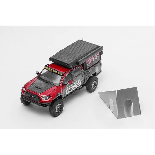 1/64 トヨタ タコマ TRD Pro 2022 キャンパーバン レッド/アート 完成品ミニカー KS076-530