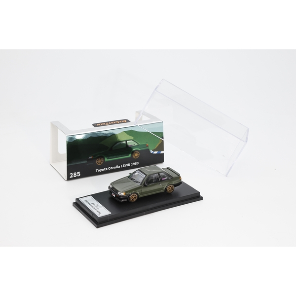1/64 トヨタ カローラ レビン 右ハンドル仕様 ダークグリーン 完成品ミニカー LL-009-285