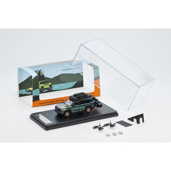 【9月予約】1/64 トヨタ セコイア TRD PRO 左ハンドル仕様 メタリックグリーン 完成品ミニカー KS068-441