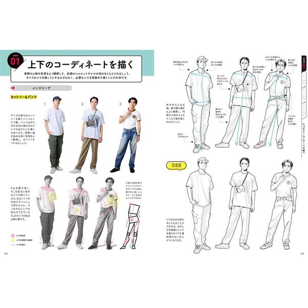 おしゃれな衣服の描き方　カジュアルウェアから学生服まで
