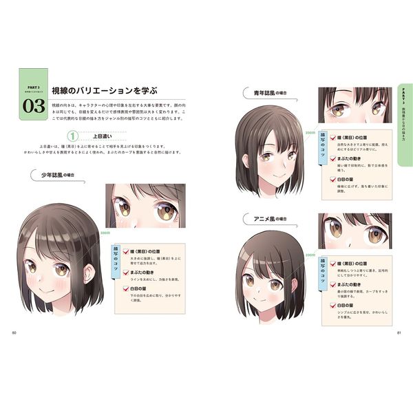 目の描き分け図鑑 基本構造からパーツ・角度・男女・年齢・性格別の描写テクニック