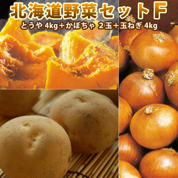 北海道野菜セットF（とうや 4kg 南瓜2玉 玉葱4kg）
