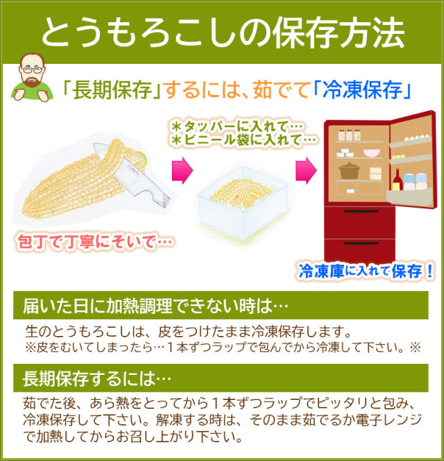 北海道直送とうもろこし