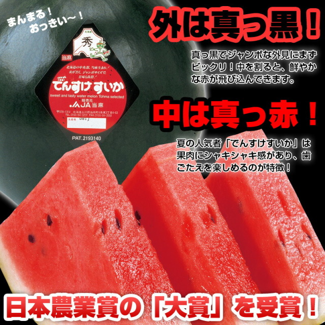 お中元 御中元 22 でんすけスイカ 北海道産 Ja当麻 お中元 御中元 22 でんすけスイカ 北海道産 Ja当麻
