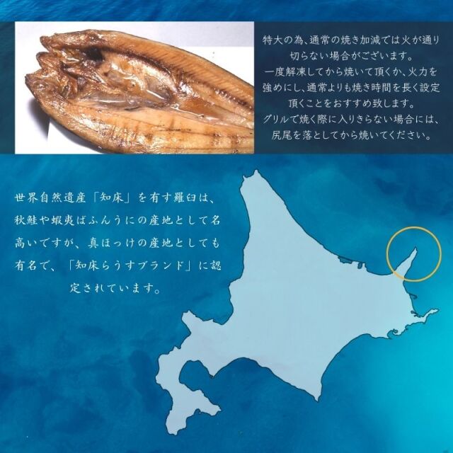 北海道羅臼産 超特大真ほっけ開き一夜干し