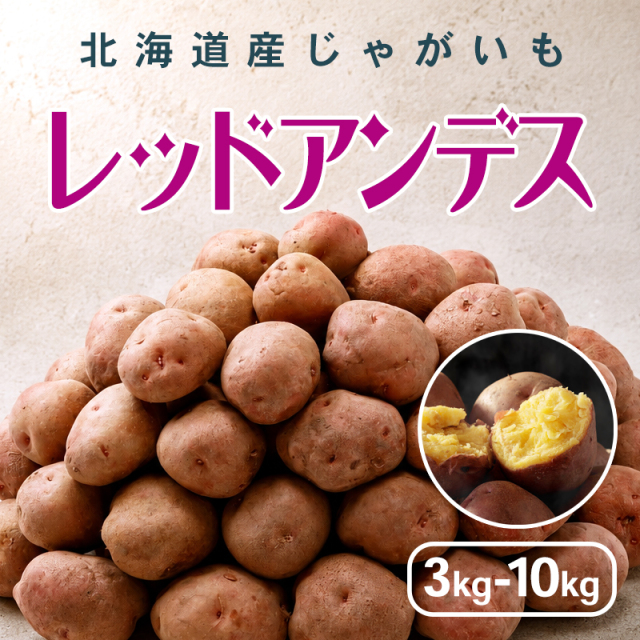 【予約】新じゃがいも レッドアンデス 3kg 5kg 10kg 北海道産 ジャガイモ 11月中旬より予約順発送