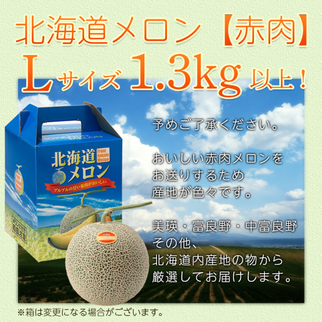 北海道産 赤肉メロン4-6玉 約8kg 糖度14度以上 JAきょうわ『大玉 らいでん赤肉メロン』北海道産