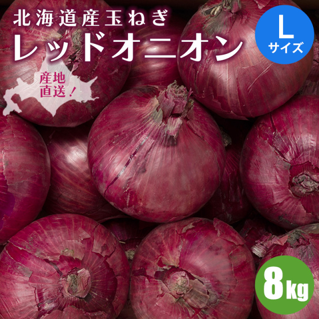 北海道産 レッドオニオン 4kg/8kg Lサイズ