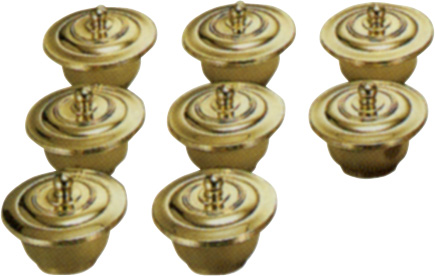 護摩器　八器碗・蓋　大型　真鍮製ミガキ　８ケ１組