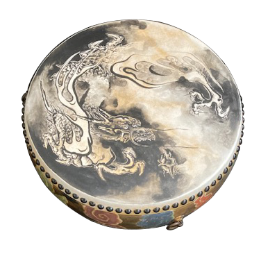 平釣太鼓　龍　墨絵