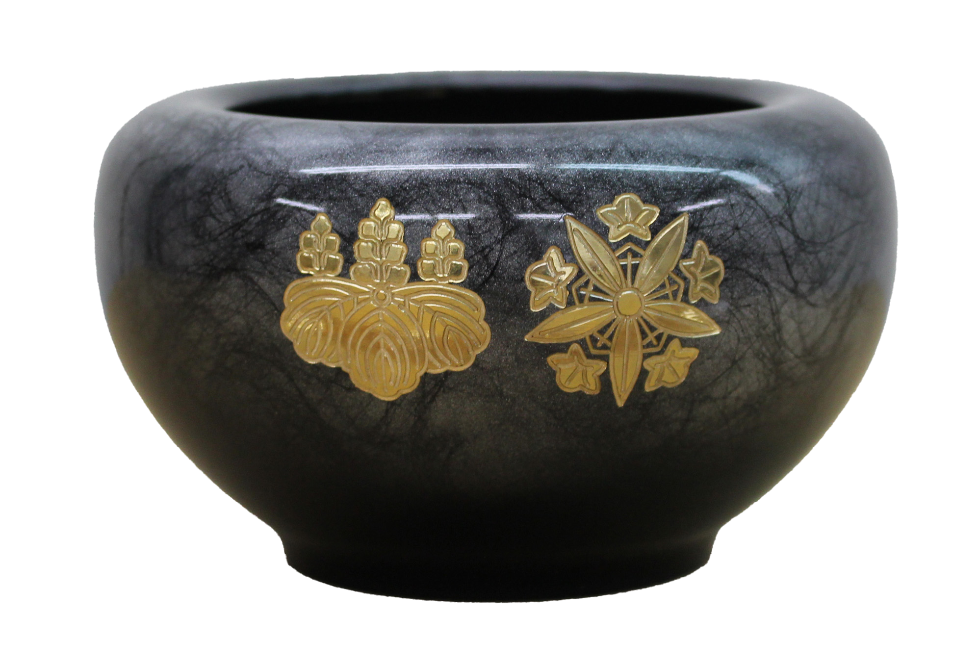 両山紋入り鉄鉢香炉
