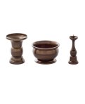 仏壇用仏具の天祥型3具足（花立・香炉・火立）