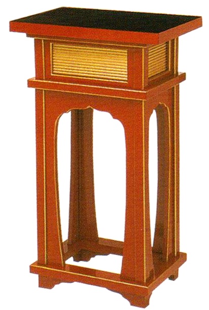 万能　香台　朱塗面金