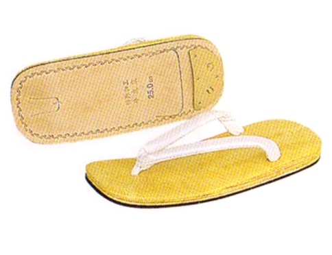 はきもの　白牛皮緒