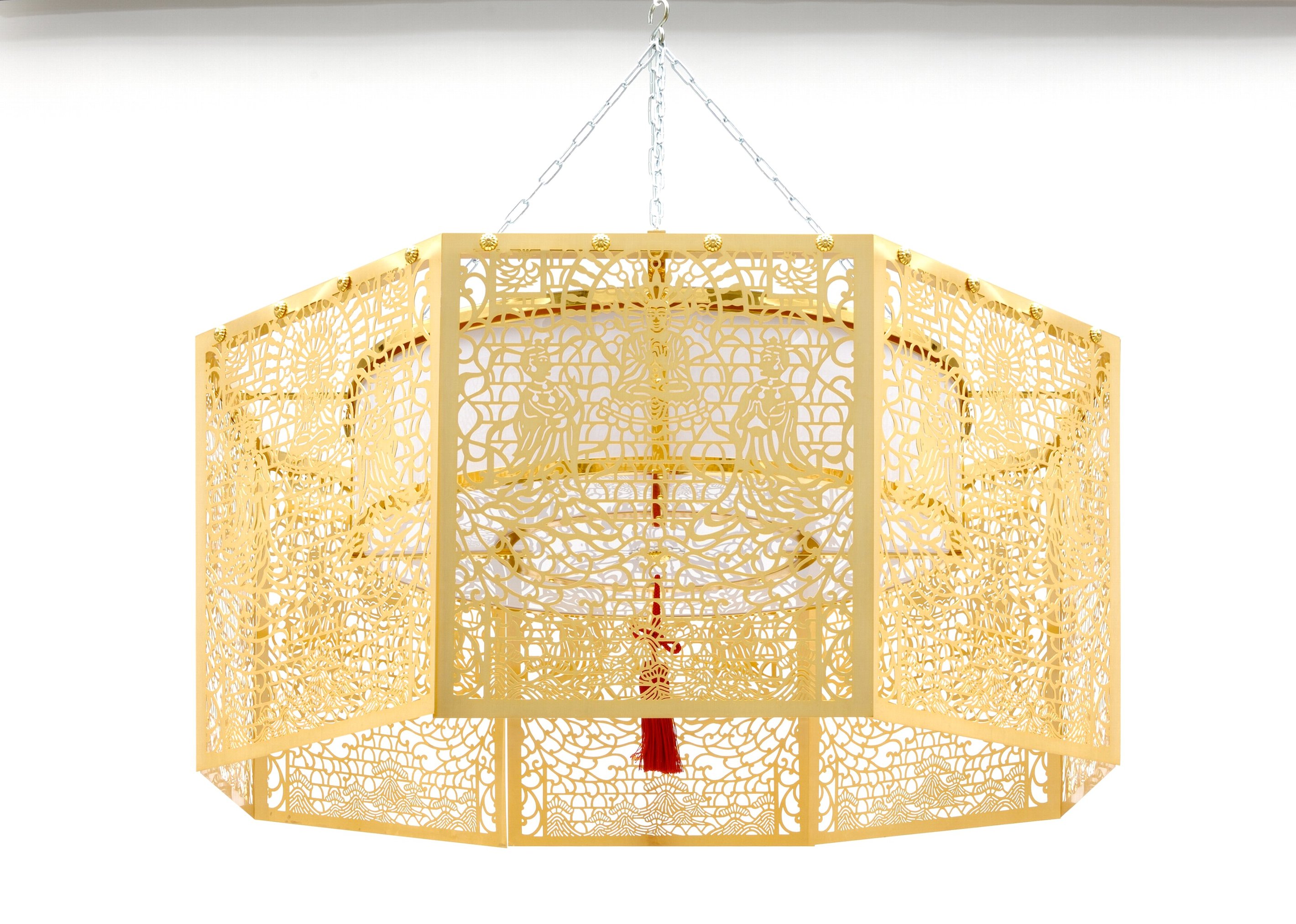 八角透し　照明灯