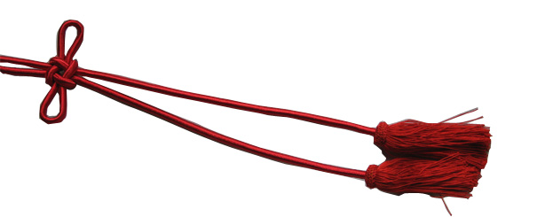 妙鉢紐　朱人絹