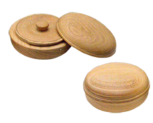 欅製内蓋式香合　直径２．５寸（７．５ｃｍ）