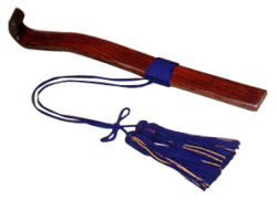 紫壇製笏（人絹房付）1尺(30cm)