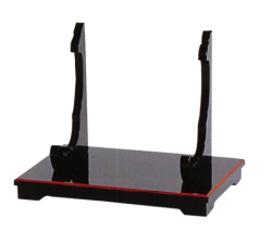 写真台　台巾３３ｃｍ　黒面朱　