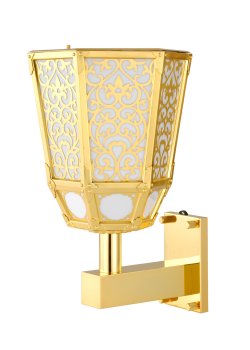 忍冬唐草透　壁付　照明