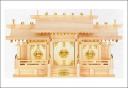 新寸屋根違い三社・大 (巾73cm　高40cm　奥26cm)