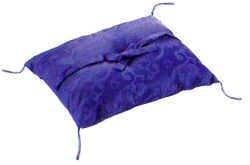 曲彔布団　紫　シルックどんす