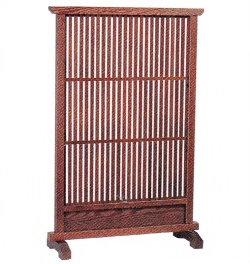 衝立 格子戸