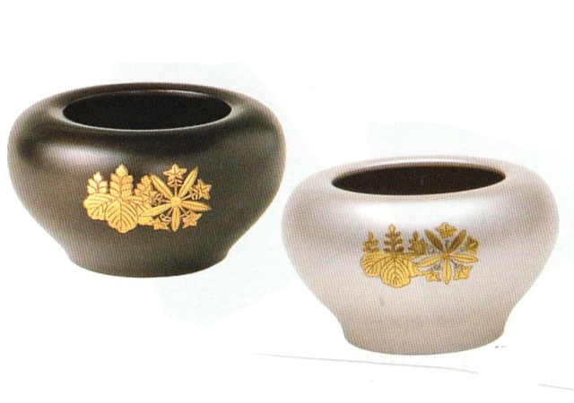 鉄鉢香炉 重ね両山紋入【25-012】