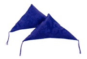 三角額布団　三角底辺25cm　紫どんす1組