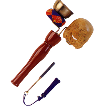 りん棒収納型印金杢魚セット 高級品 (巾14cm長さ23cm)