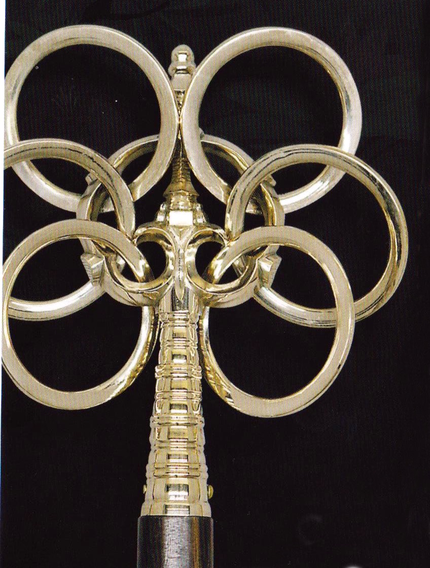 佐波理錫杖　黒檀柄付