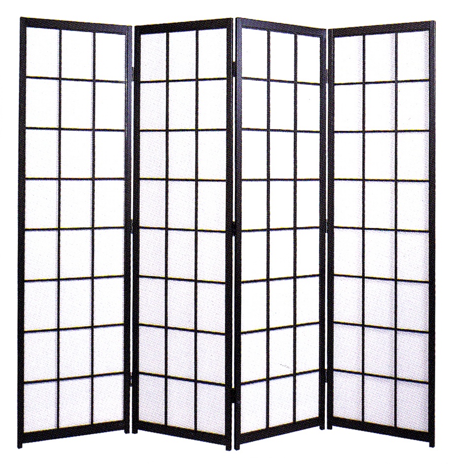 衝立 黒障子 4曲