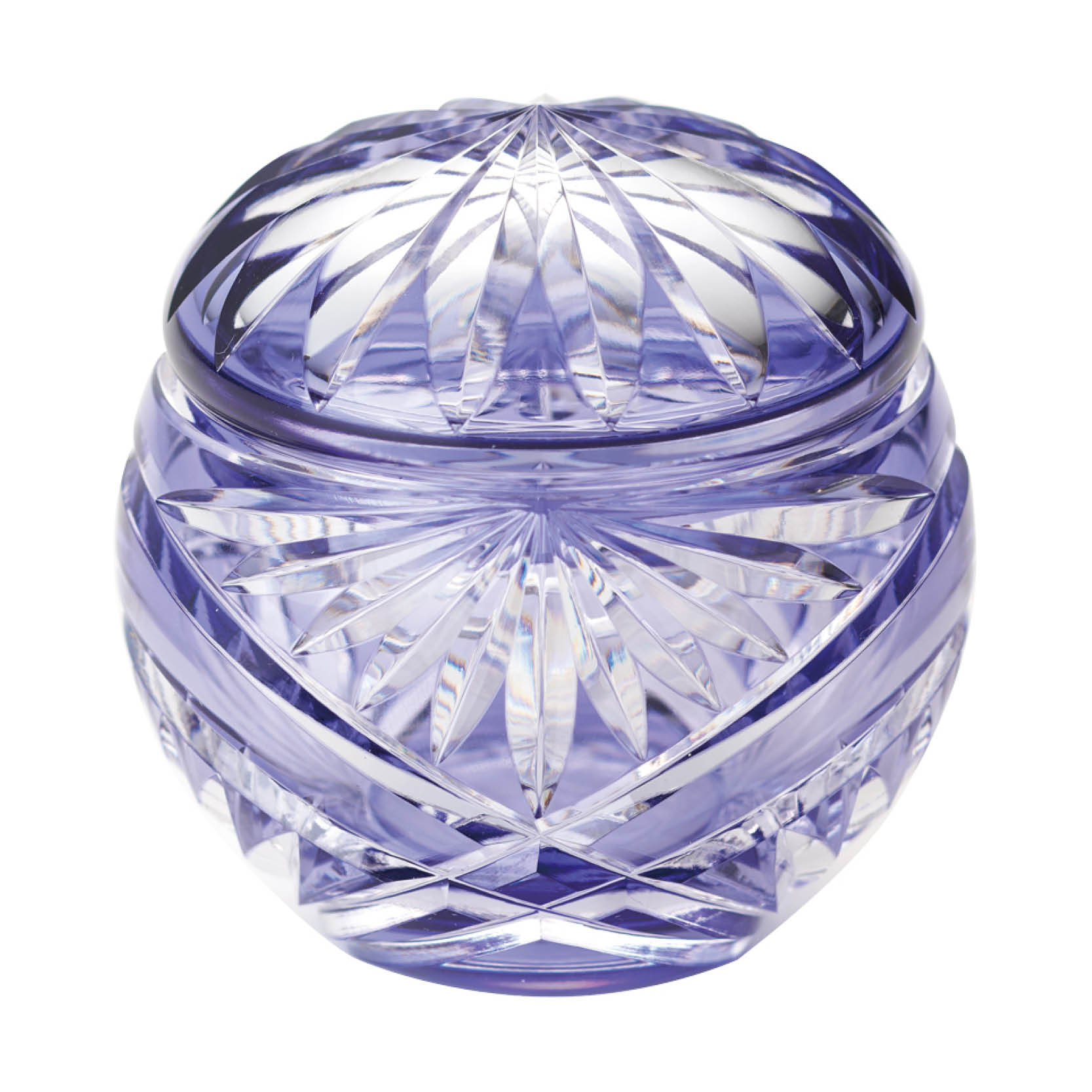 【骨壷】江戸切子S　菊花 紫S