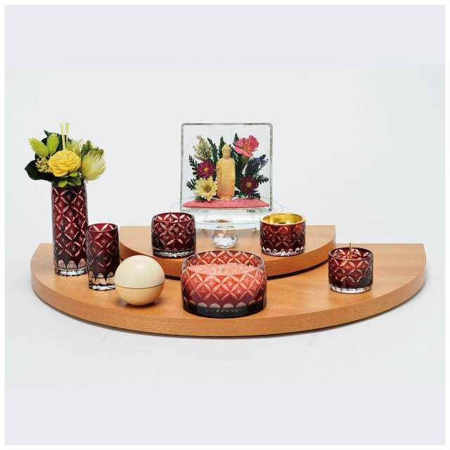 フラン切子硝子 6点セット イメージ