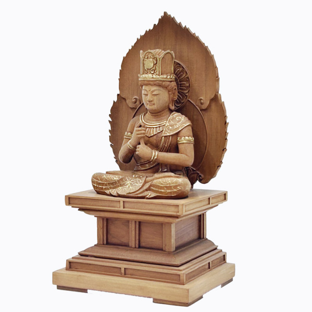 仏像　木彫り　52㎝　台座無 仏像】【香木宣字台座】大日如来