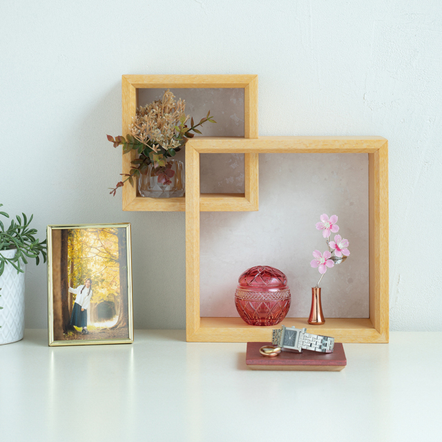 【骨壷】江戸切子S　花てまり 赤S