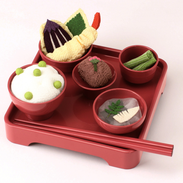 【お供物】【春彼岸用お供え】【ちりめん飾り】精進料理 ※お供え膳は別売り