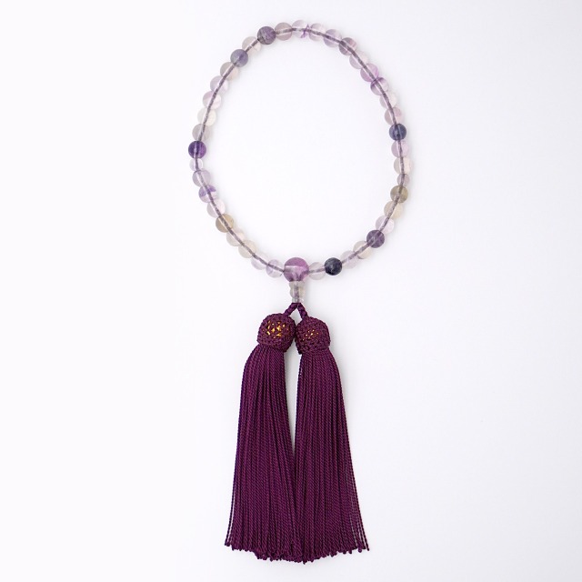 【女性片手念珠】（J）蛍石　7㎜片手　正頭房