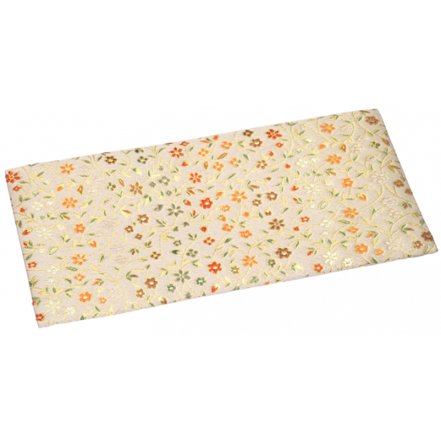 【防炎】香小花 上置用経敷 難燃金襴_黄色