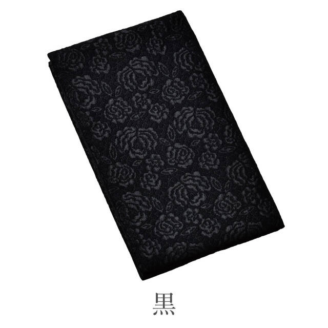 金封入り膨れジャガード-黒