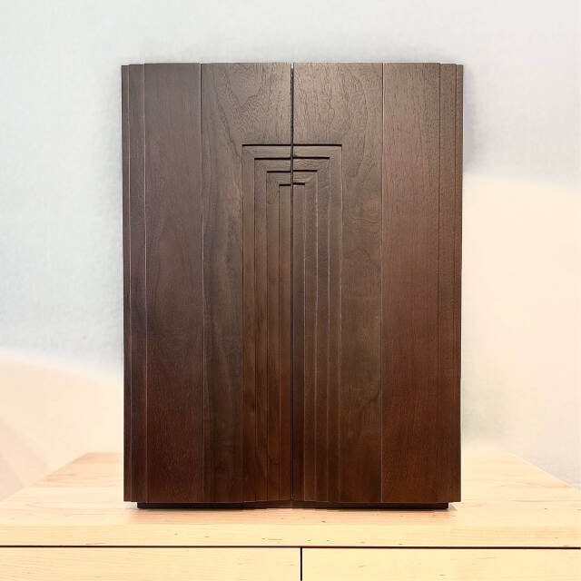 上置仏壇】無垢 SK-1上置 18号 ウォールナット：H55cm W42cm