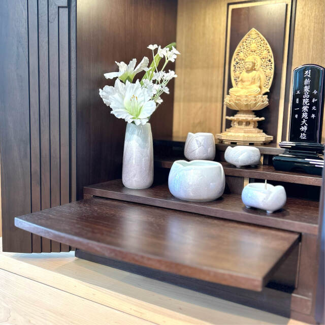 上置仏壇】無垢 SK-1上置 18号 ウォールナット：H55cm W42cm