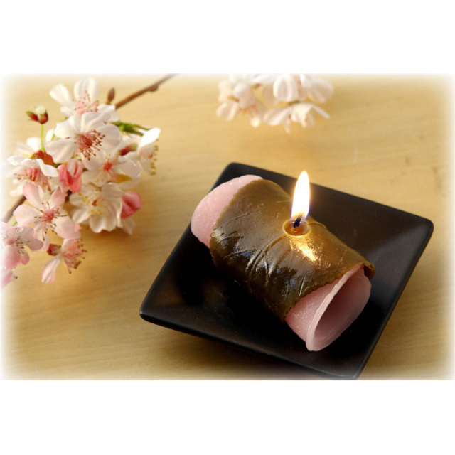 【お供物】【お盆、お彼岸用】【飾りローソク】さくら餅キャンドル