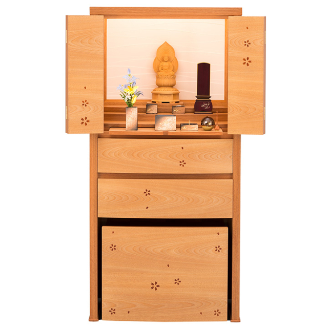 【台付仏檀】 シフォン：H125cm　W60cm　D40cm