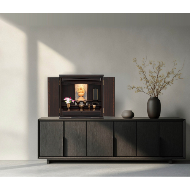 台付仏檀】 ウィズ 黒檀1200：H120cm W55cm D38cm