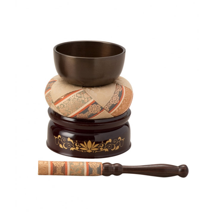 【おリン】宣徳色 ２．３寸（７ｃｍ） 棒・布団・台付き