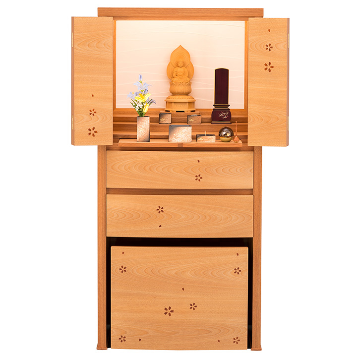 【台付仏檀】 シフォン：H125cm　W60cm　D40cm