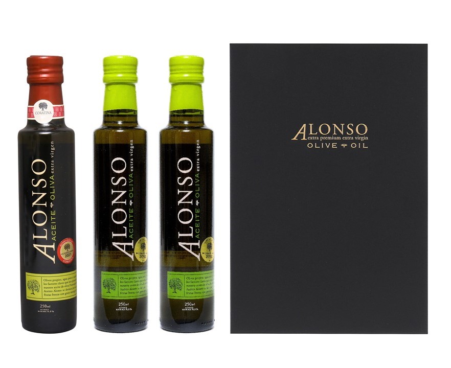 チリ産 ALONSO（アロンソ）エキストラヴァージンオリーブオイル（Blend2本&Coratina1本）3本BOXセット【送料無料】